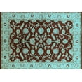 thumbnail image 1 of Ahgly Company Indoor Rectangle Oriental Light Blue Traditional Area Rugs, 7' x 9', 1 of 4