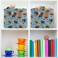 thumbnail image 6 of Yayeee 2 Pack Canvas Storage Basket with Handles for Shelves Fabric Bins Closet Organizer, Cartoon Hockey Pattern, 6 of 8