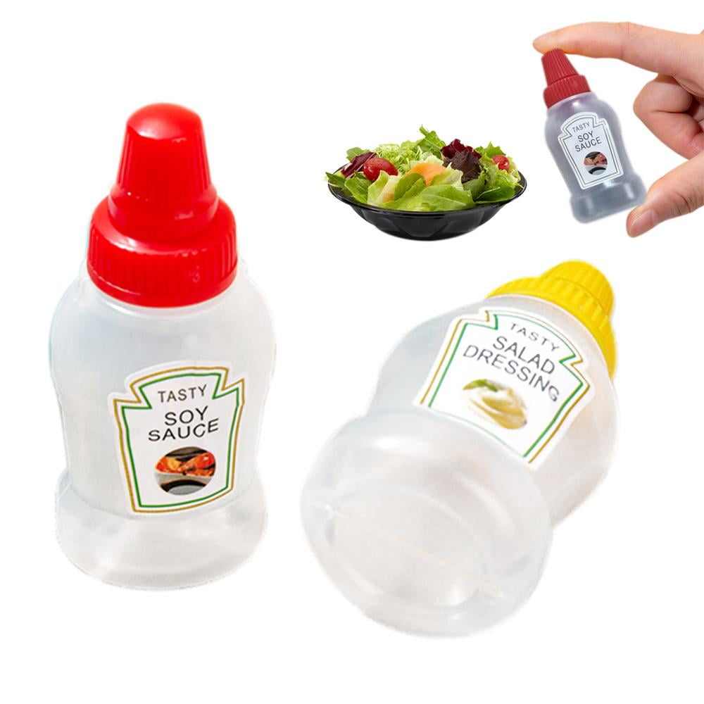 Tohuu Mini Sauce Bottle Squeeze Bottle for Sauces Transparent Dispenser