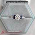 thumbnail image 2 of 0.75 Carat Round Cut Lab Diamond Petite Engagement Ring, 2 of 5