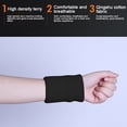 thumbnail image 4 of Wrist Sweatbands Tennis Wrist Bands Absorbent Sweatbands for Football Basketball Running, 4 of 6