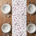 thumbnail image 6 of Purple Leaves Farm Table Runner - 120 Inch Long, Kitchen Dining Table Runner Dresser Scarves, Herbs Flowers Pastoral Country Farmhouse Decor for Coffee Tables Wedding Party Banquet, 6 of 8