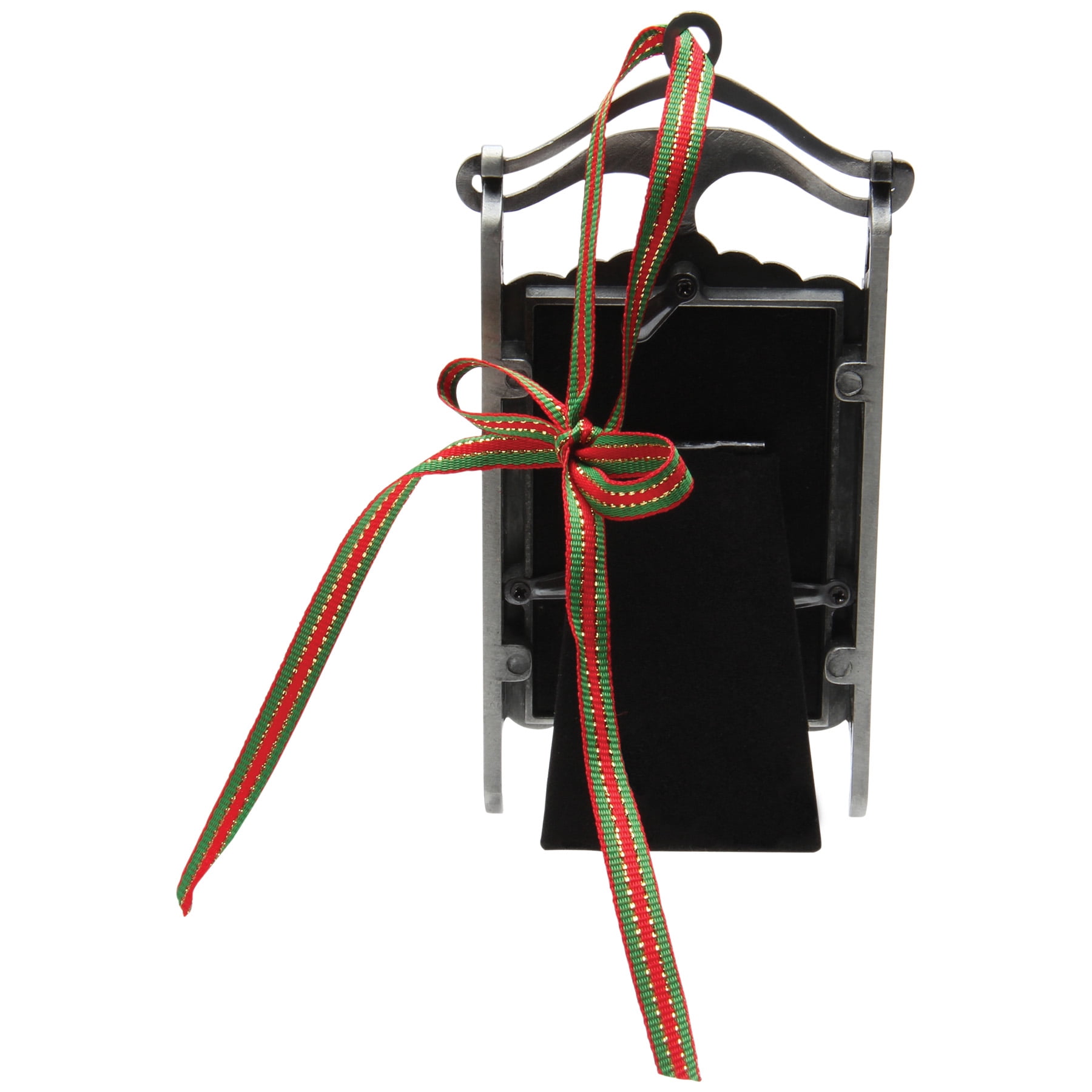 Pewter Sled 2" x 3" Photo Ornament Picture Frame - Pack of 24