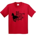 thumbnail image 3 of Inktastic Live Like Someone Left the Gate Open Horse Silhouette Youth T-Shirt, 3 of 5