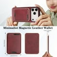 thumbnail image 6 of 2 In 1 Functuon Case for iPhone 17, PU Leather Detachable Magnetic Card Bag, Support Magnetic Wireless Charger, Shockproof Protective Lightweight Phone Cover for iPhone 17, Winered, 6 of 8