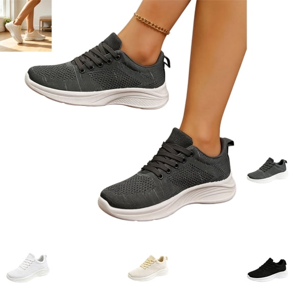 YOUYEDIAN Sneakers for Women Orthopedic Versatile Breathable Mesh Slip On Comfy Sneakers Round Toe Sport Casual Shoes