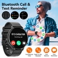 thumbnail image 3 of Minsxk men's Smart Watch 1.39-inch, with Answer Make Call/IP68 waterproof/10 days standby, with Fitness Tracker,fits for Android iPhone Devices, perfect gift（ Black）, 3 of 6