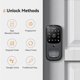 thumbnail image 2 of Cerradura inteligente de video con timbre, Cerradura de puerta de entrada sin llave 6 en 1, Cerradura de cerrojo con cámara WiFi incorporada para puerta principal, huella digital, código de teclado, c, 2 of 5
