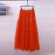 thumbnail image 1 of TaTaai Women Casual Solid Tulle Elastic Waist Layered Cake Skirt Knee Length Street Style Party Wear Lightweight Breathable Non-See-Through Stylish Skirt Gift, 1 of 6