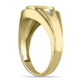 thumbnail image 2 of SZUL Women's Men's 10K Yellow Gold Ring with an Oval Onyx and 2 Diamonds, 2 of 5