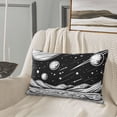 thumbnail image 5 of Rateoe Cosmic Landscape Celestial Art Pattern Pillow Covers with Invisible Zipper(Pillows are not Included) Standard Pillowcases-14"x20", 5 of 6