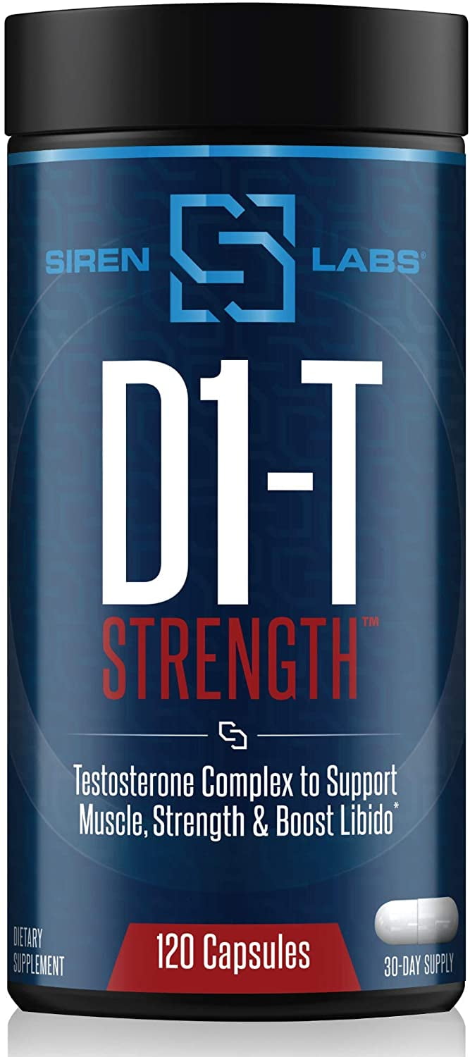 Siren Labs D1T Strength Testosterone Booster for Men Mass Gainer with