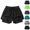 Black, variant on Men's Ice Silk Running Shorts 2-in-1 Split Hem Training Gym Active Summer Shorts