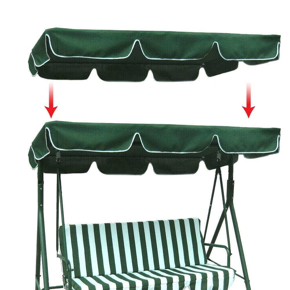 Swing Top Cover Canopy 300D Replacement Garden Patio Outdoor 77"x43