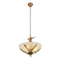 ChicHomey Vintage Rustic 3Lights Pendant Resin Antler Chandelier Ceiling Lamp Fixtures