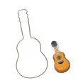 thumbnail image 2 of Guitar Shapes Biscuit Cutter Stainless Steel Sandwich Cutter for Kids Adults Langgg, 2 of 2