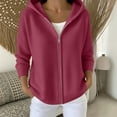 thumbnail image 2 of Womens Ribbed Knit Full Zip Up Hoodie Sweater Slouchy Jacket Long Sleeve with Pockets Casual Cozy Loungewear Fall Fashion 2026 Cardigan, Wine, XXL, 2 of 6