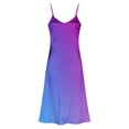 thumbnail image 5 of Women's Summer Casual V-Neck Sleeveless Split Color Strap Dress with Printed Design for Beach Vacation and Everyday Wear, 5 of 8