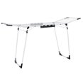 thumbnail image 2 of SONGMICS Clothes Drying Rack, 22.2 x 68.1 x 38 Inches Laundry Drying Rack Foldable, Space-Saving, with Gullwings, Sock Clips, Metal Structure, for Clothes, Towels, Linens, White, 2 of 7