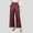Wine, variant on Hinvhai Women's Faux Leather Wide Leg Pants ,Classic PU High Waisted Skinny Bell Bottoms Leggings Trendy Solid Color Pants with Slant Pocket Wine XL(XL)