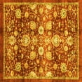 thumbnail image 1 of Ahgly Company Indoor Square Oriental Yellow Traditional Area Rugs, 5' Square, 1 of 4