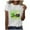 #018-White, variant on Craaazy Women's Printed St. Patrick's Day T-Shirt Short Sleeved Round Neck Pullover Casual Tops Gifts