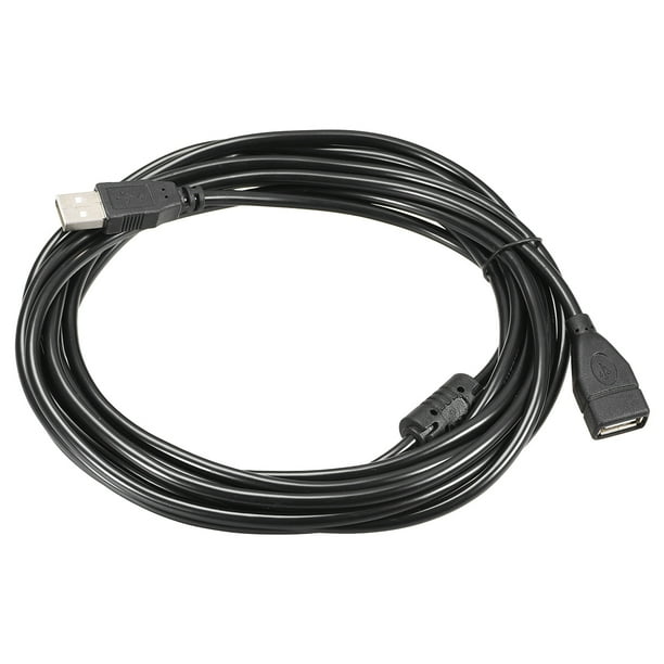 USB Extensión Cable,5m Longitud Tipo A Macho a USB a Hembra USB Cable Negro
