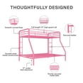 thumbnail image 5 of DHP Dusty Twin over Full Metal Bunk Bed with Secured Ladders, Pink, 5 of 12