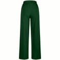 thumbnail image 3 of Hifoo Women's Casual High Waisted Wide Leg Pants Elastic Waistband Solid Color Trousers With Drawstring Pockets Comfortable Wear Joggers Daily Slacks Classic, 3 of 3