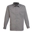 thumbnail image 1 of Premier - Camisa de Popelina de Manga Larga para Hombre (Gris Oscuro), 1 of 1