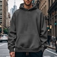 thumbnail image 2 of Zshosam Men's EverSoft Fleece Hoodie Pullover Sweatshirt(Dark Gray,M), 2 of 9