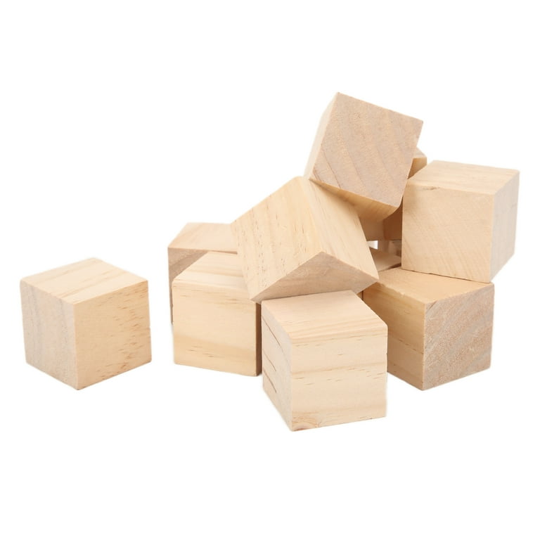 10 Unfinished Small Wooden Boxes for Crafts with 1 Sanding Sponge (4 In, 11  Pieces)