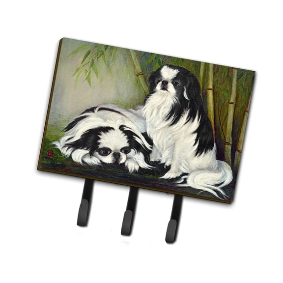 Carolines Treasures MH1044TH68 Japanese Chin Bamboo Garden Leash or Key Holder Triple multicolor