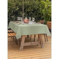 thumbnail image 2 of Outdoor Tablecloth with Umbrella Hole & Zipper, Sage Green Rectangle Tablecloth 60x102 Inch, Modern Ombre Contemporary Abstract Patio Table Cover Waterproof Table Cloth for Picnic/Party, 2 of 7