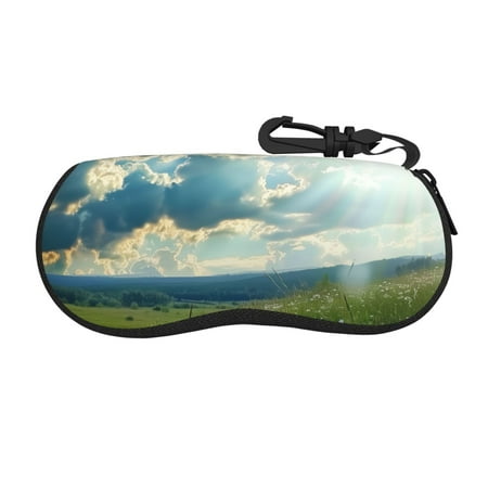 

Field of Daisies under Soft with Carabiner Hook Zipper for Sunglasses Eyeglass