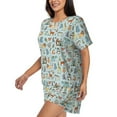 thumbnail image 3 of Womens Pajama Sets With Pocket, Tribal Animals Lounge Sets Short Sleeve Sleepwear PJ Sets for Women, 3 of 6