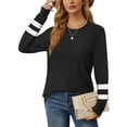 thumbnail image 3 of Fantaslook Womens Long Sleeve Tops Crewneck Sweatshirts Casual Color Block Tunic Tops Pullover, 3 of 8