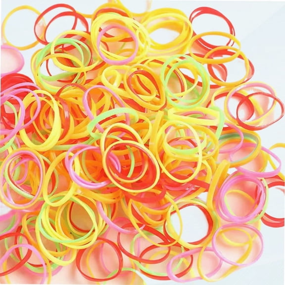 1000 PCS Elastic Hair Ties Non-slip Rubber Hair Bands Soft Elastic Bands, Mini Small Poneytail Holders (Multi-colored)