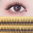 thumbnail image 1 of Pestañas postizas de injerto de racimo único de cola de pez gruesa natural de pequeño diablo de pelo de golondrina de espantapájaros, 1 of 5