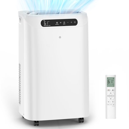 Agtana 10,000 BTU (14,000 BTU ASHRAE) Portable Air Conditioner with Remote, Covers up to 450 Sq. Ft, 3-in-1 Portable AC Unit with Dehumidifier, Fan