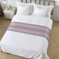 Bed Runner Ombre Grey Pink Bedding Scarves Soft Decorative Bed Flag ...