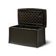 thumbnail image 5 of Suncast Elements Outdoor Resin Wicker Coffee Table with Storage, Java (2 Pack), 5 of 9