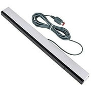 KingPow Wired Infrared IR Ray Motion Sensor Bar for Nintendo Wii and Wii U Console (Silver/Black)