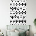thumbnail image 4 of Egyptian Tapestry, Legendary Beetle Scarab Silhouettes Folkloric Fantasy Bug Insect with Wings Art, Wall Hanging for Bedroom Living Room Dorm Decor, 60W X 80L Inches, Black White, by Ambesonne, 4 of 5