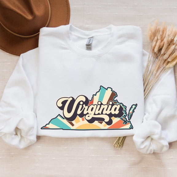 Velto Virginia Sweatshirt, Virginia Map Shirt, Virginia State Shirt, Virginia State Map Shirt, Virginia Apparel, Virginia Gift,Virginia Lover All Size S-5XL