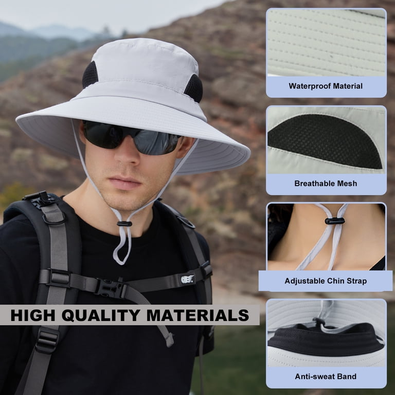 DIDADI Wide Brim Sun Hats, Waterproof & Breathable Bucket  display picture 1