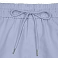 thumbnail image 6 of Mens Beach Shorts Side Zipper Pocket Casual Solid Color Swim Trunks Lightweight Summer Light Blue XXL, 6 of 10