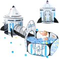 thumbnail image 1 of Tienda de campaña Senodeer Rocket Ship 3 en 1 con piscina de bolas y túnel, 1 of 7