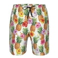 thumbnail image 3 of Salouo Hawaiian Pineapples And Hibiscus Flowers Pattern Swim Trunks for Men,Men's Hawaiian Bathing Suit Swimsuits Quick Dry Swimming Board Shorts Beach Shorts with Pockets-XX-Large, 3 of 6