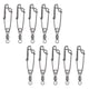 thumbnail image 5 of 10 conectores giratorios de acero inoxidable para línea de pesca con rodamiento giratorio., 5 of 7